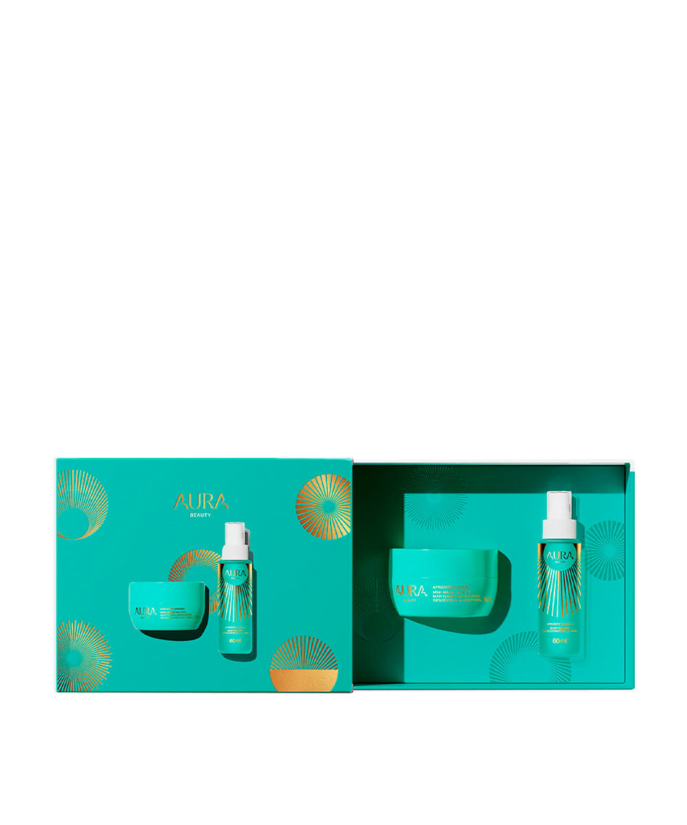 kit aura beauty de dupla mini afrodite garden magic butter 50g e body splash 60m