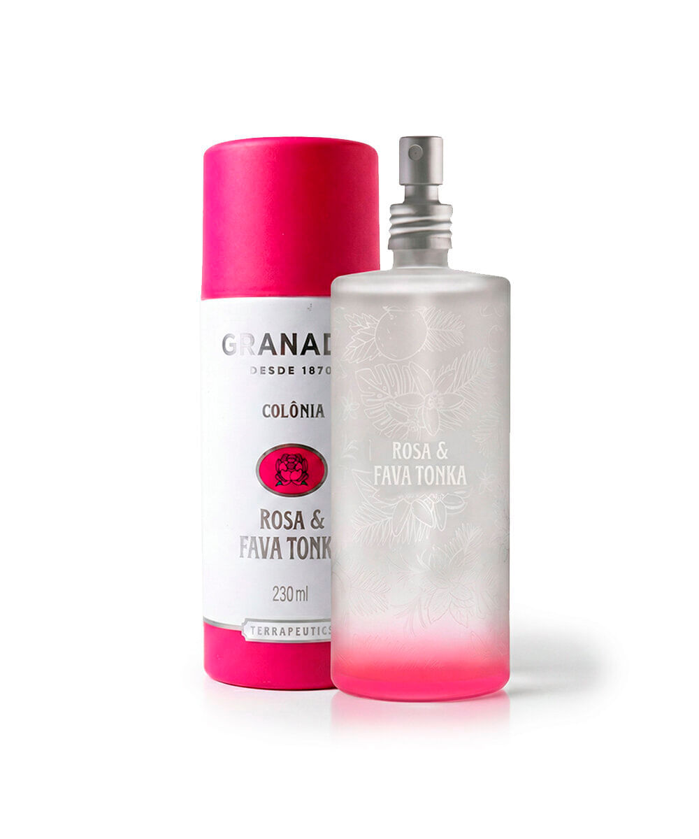 perfume unissex granado colônia rosa e fava tonka 230ml
