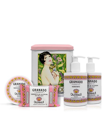 kit granado com lata calêndula UNICO