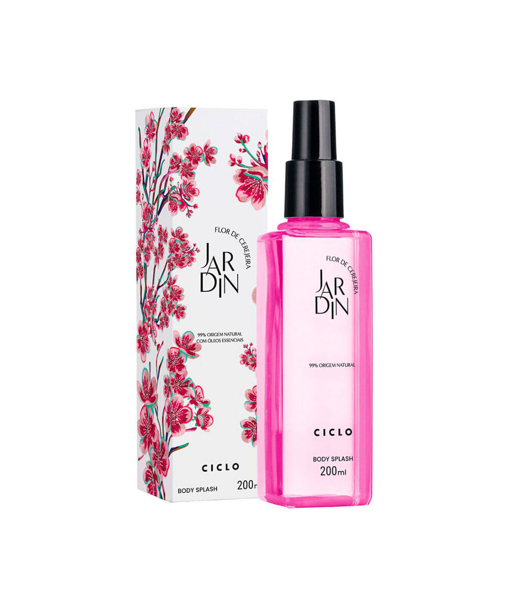 body splash feminino ciclo jardin flor de cerejeira 200ml