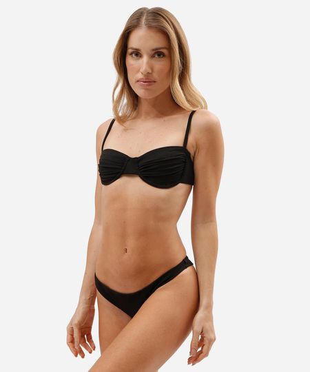 biquíni calcinha asa delta feminino texturizado preto M