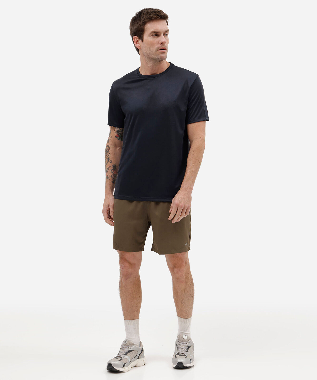 short masculino esportivo cós duplo verde