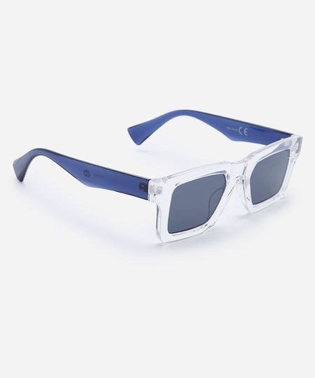 óculos de sol unissex quadrado de acetato transparente UNICO
