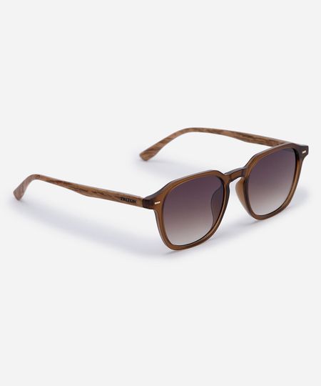 óculos de sol masculino quadrado de acetato triton marrom UNICO