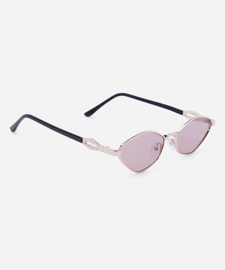 óculos de sol feminino gatinho de metal triton dourado UNICO