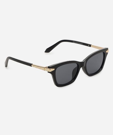 óculos de sol feminino quadrado de acetato triton preto UNICO