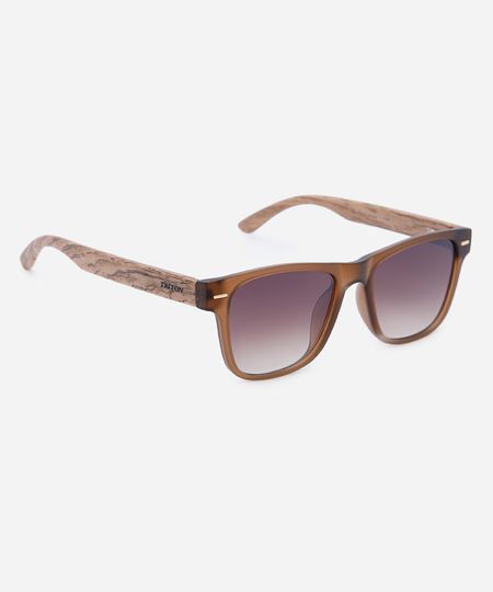 óculos de sol masculino quadrado de acetato triton marrom UNICO