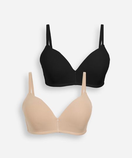 kit de 2 sutiãs triângulo feminino colorido 42