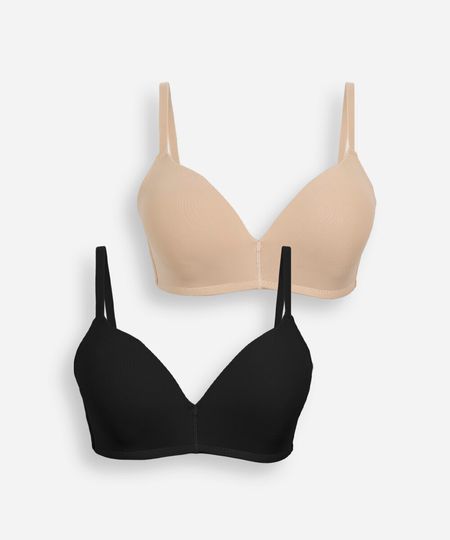 kit de 2 sutiãs triângulo feminino colorido 44