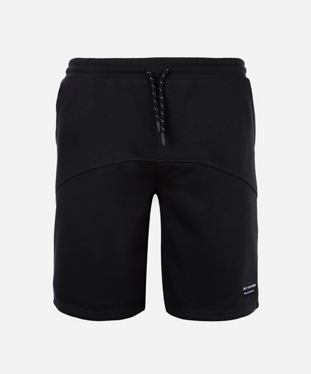 short juvenil moletom preto