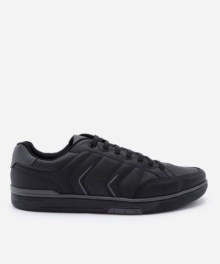 sapatênis masculino com recortes preto 39