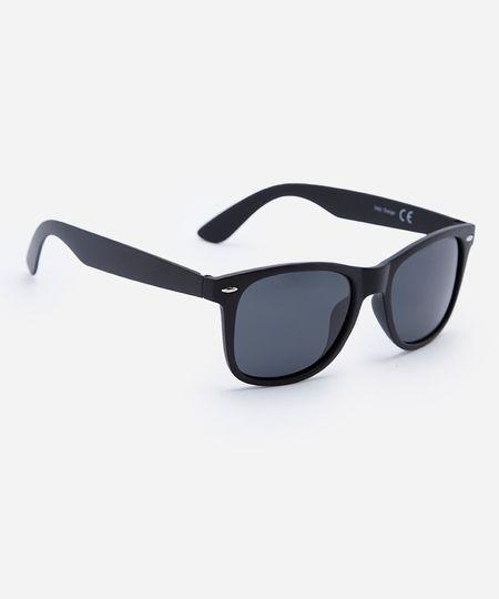 óculos de sol masculino quadrado de acetato preto UNICO