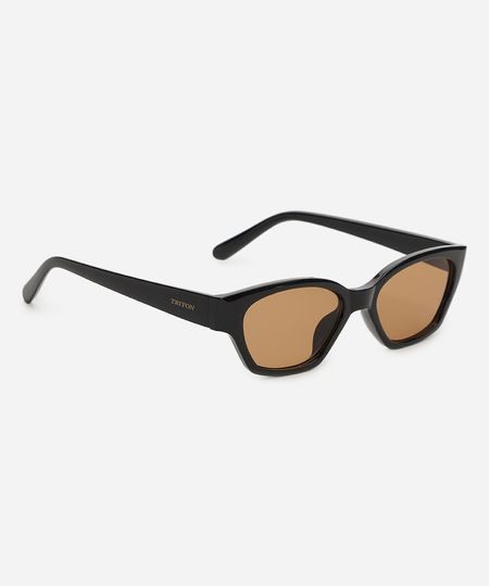 óculos de sol feminino gatinho de acetato triton preto UNICO