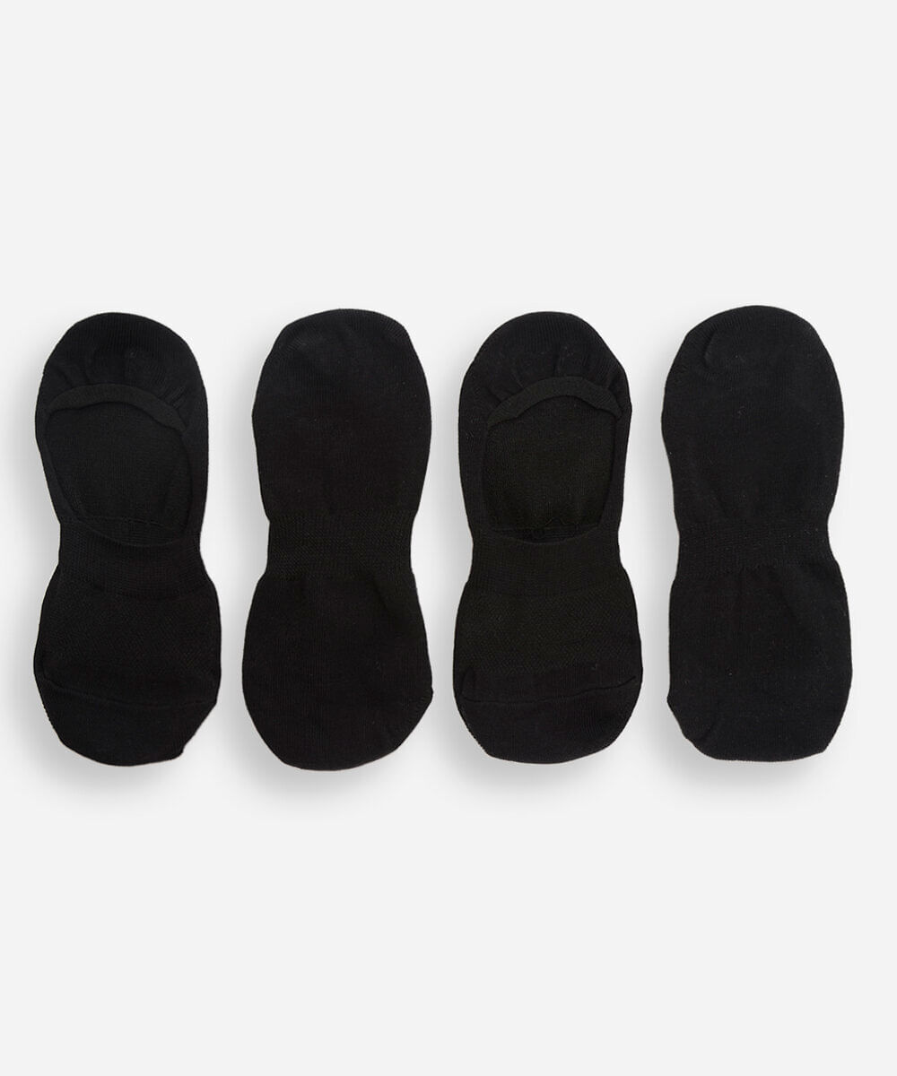 kit de 2 meias invisível preto