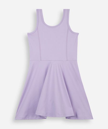 vestido esportivo infantil com short interno lilás 10