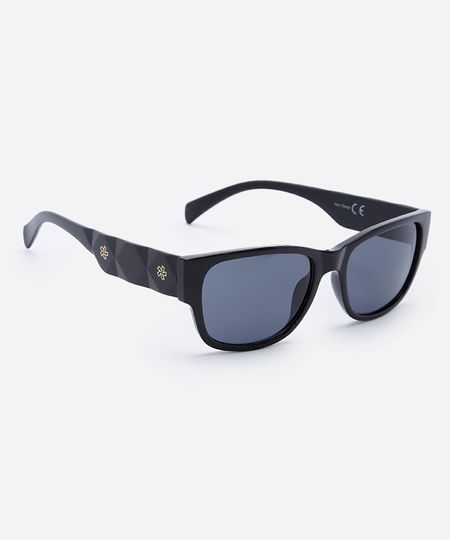 óculos de sol quadrado feminino de acetato preto UNICO