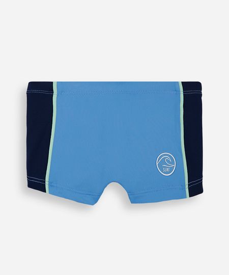 sunga boxer infantil com recorte azul 10