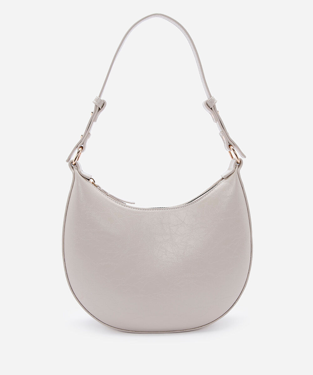 bolsa baguete alça fina off white