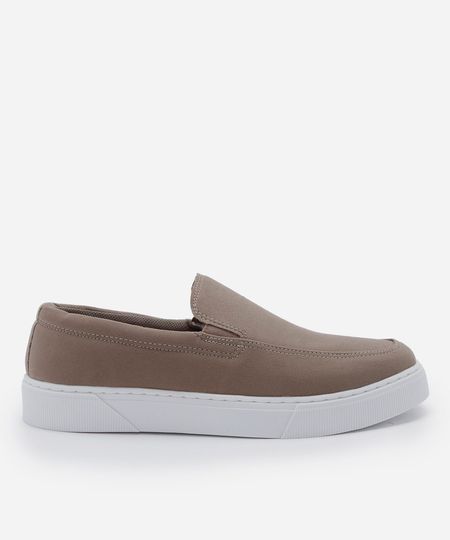 tênis slip on texturizado bege 40