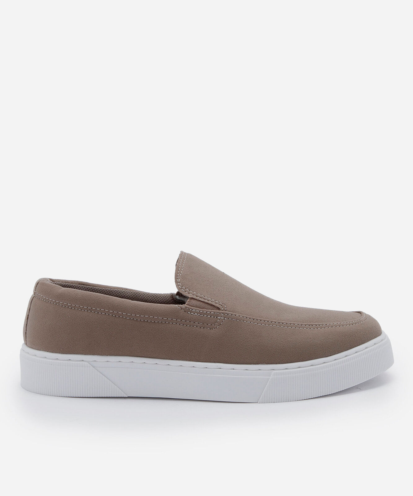 tênis slip on texturizado bege