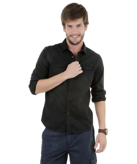 Camisa-com-Bolsos-Preta-8186626-Preto_1 Camisa-com-Bolsos-Preta-8186626-Preto_1