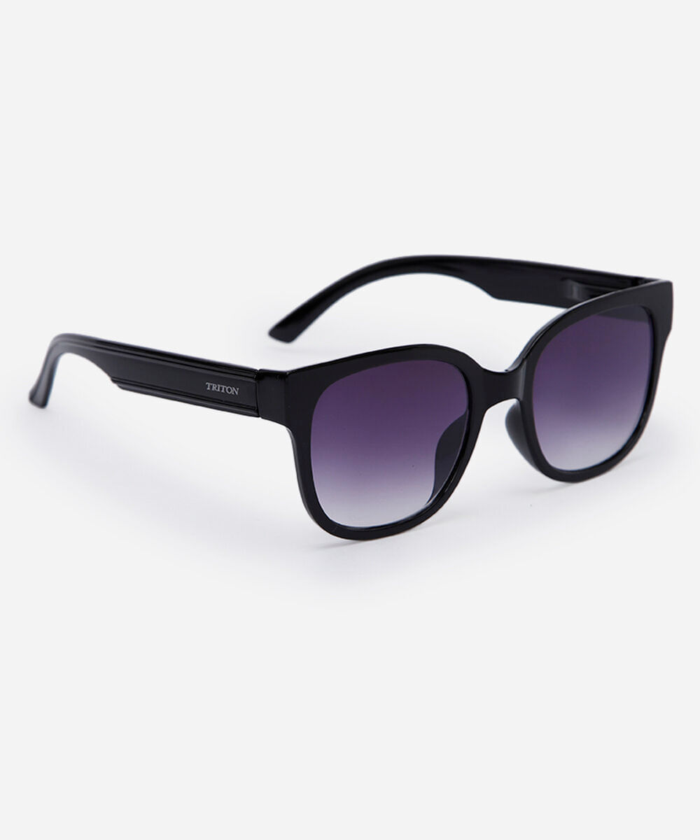 óculos de sol feminino quadrado de acetato triton preta