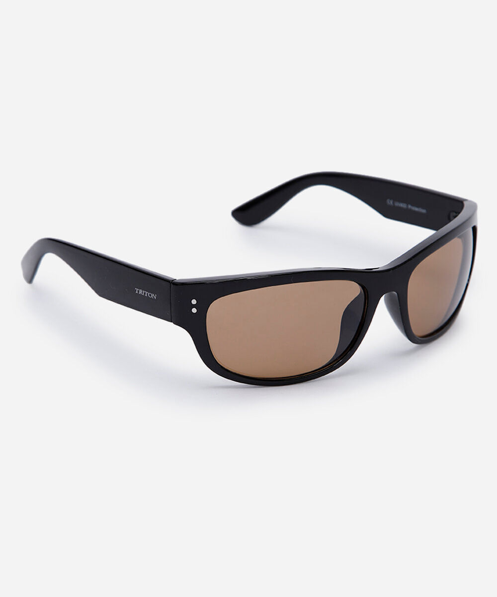 óculos de sol unissex esportivo de acetato triton preto