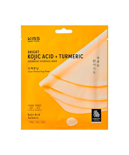 máscara facial kiss new york de hidrogel ácido kójico e açafrão UNICO