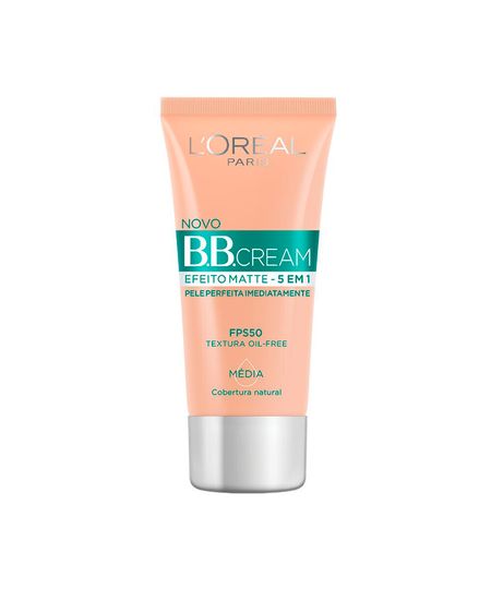base bb cream loréal paris efeito matte cor média fps 50 30ml 30 ML