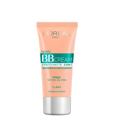 base bb cream loréal paris efeito matte cor clara fps 50 30ml 30 ML