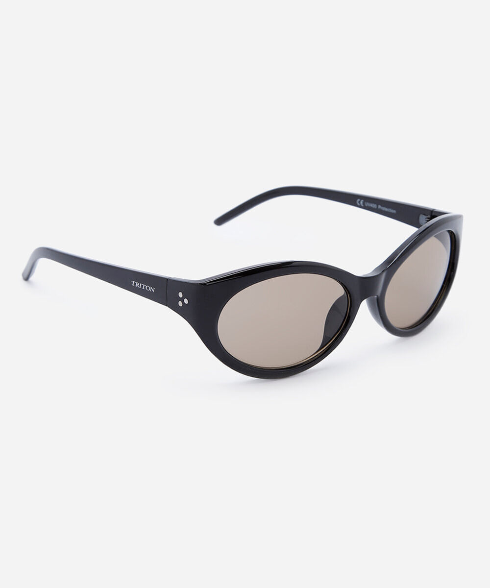 óculos de sol unissex esportivo de acetato triton preto