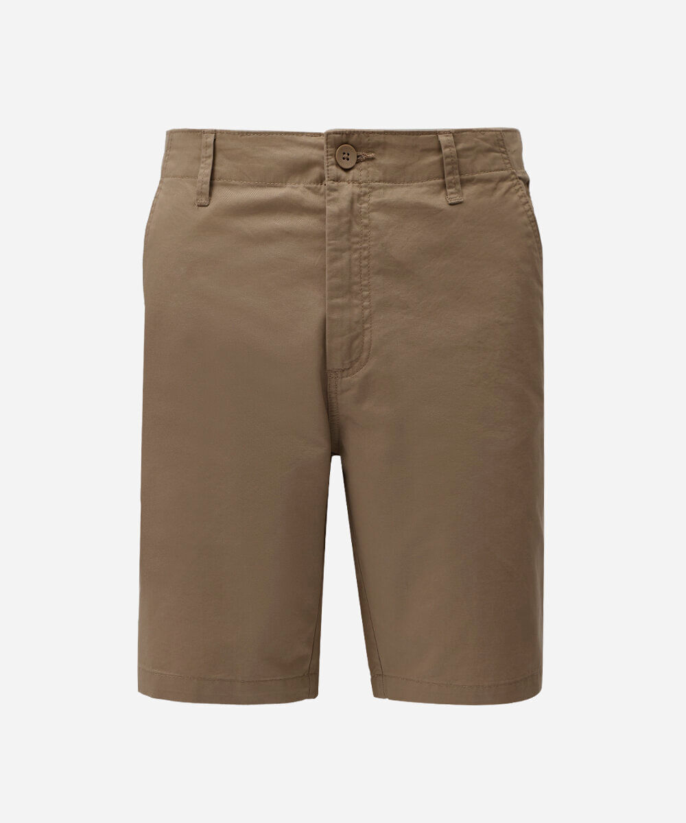 bermuda masculina reta chino bege