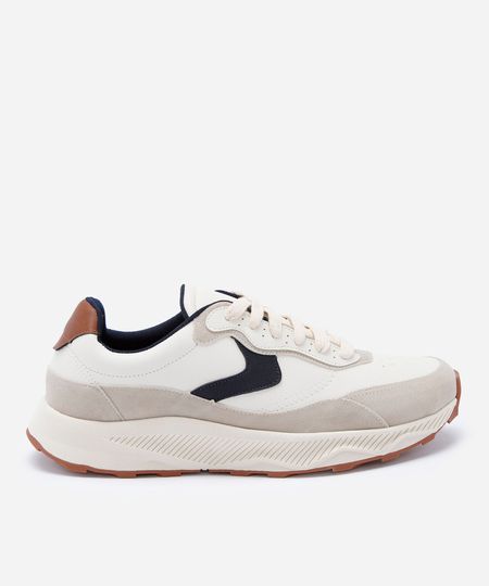 tênis esportivo com recortes off white 38