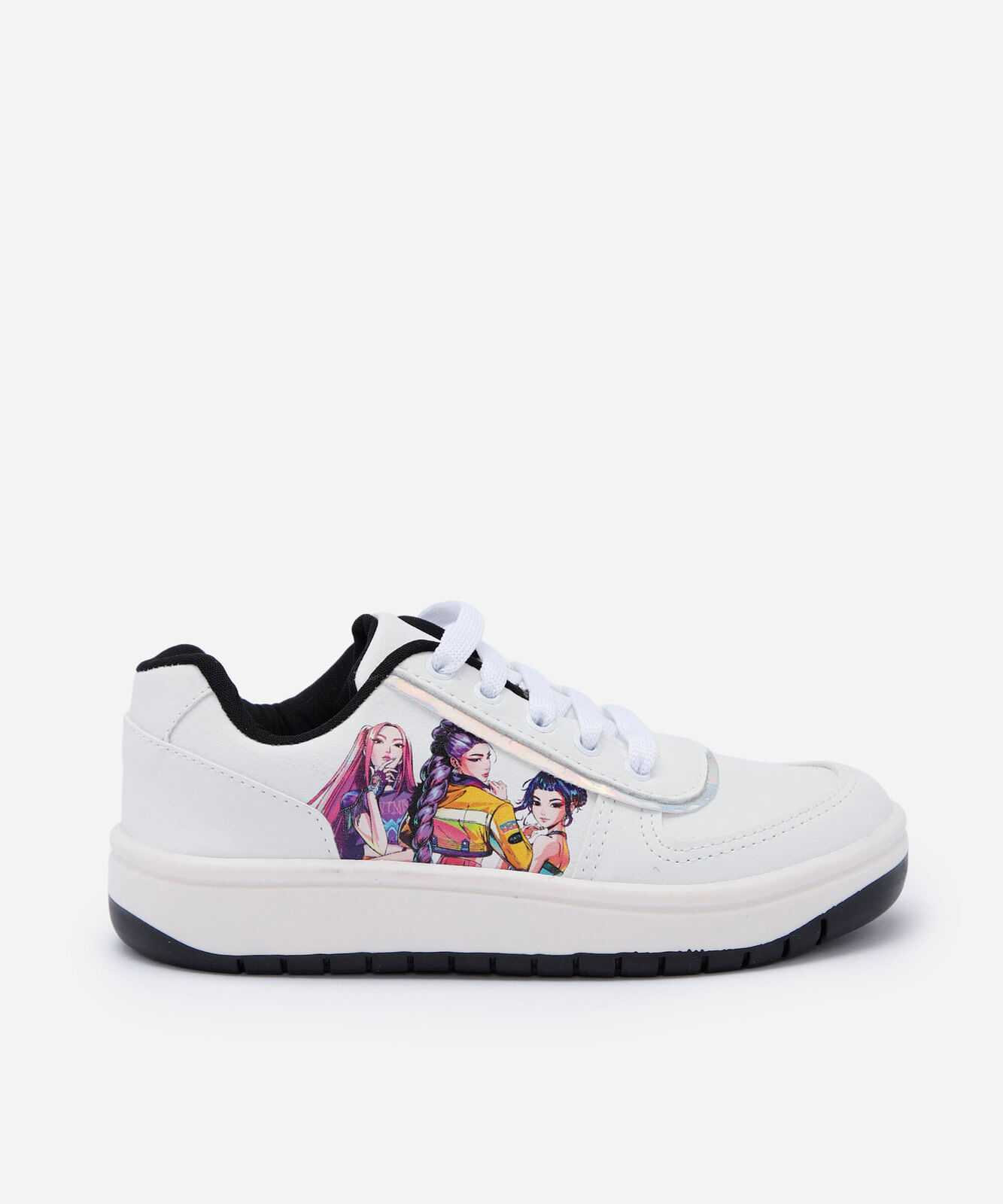 tênis casual juvenil guerreiras do kpop off white