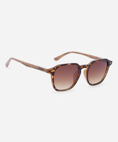 óculos de sol masculino quadrado de acetato tartaruga triton marrom UNICO