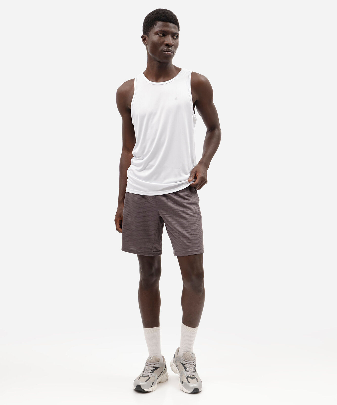 bermuda masculina texturizada cinza