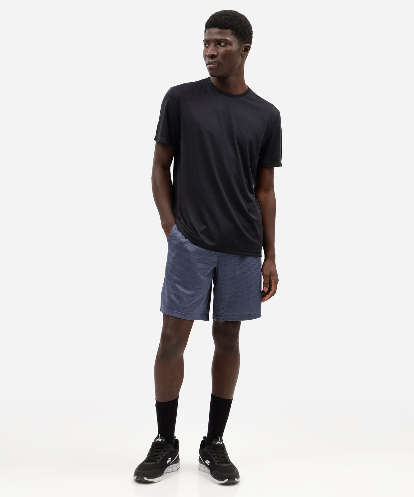 bermuda masculina texturizada azul