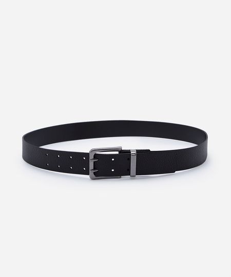 cinto masculino com fivela quadrada preto G
