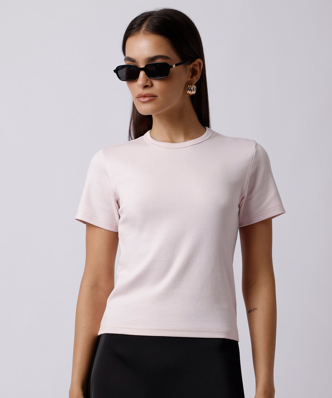 camiseta feminina de algodão peruano mindset rosa