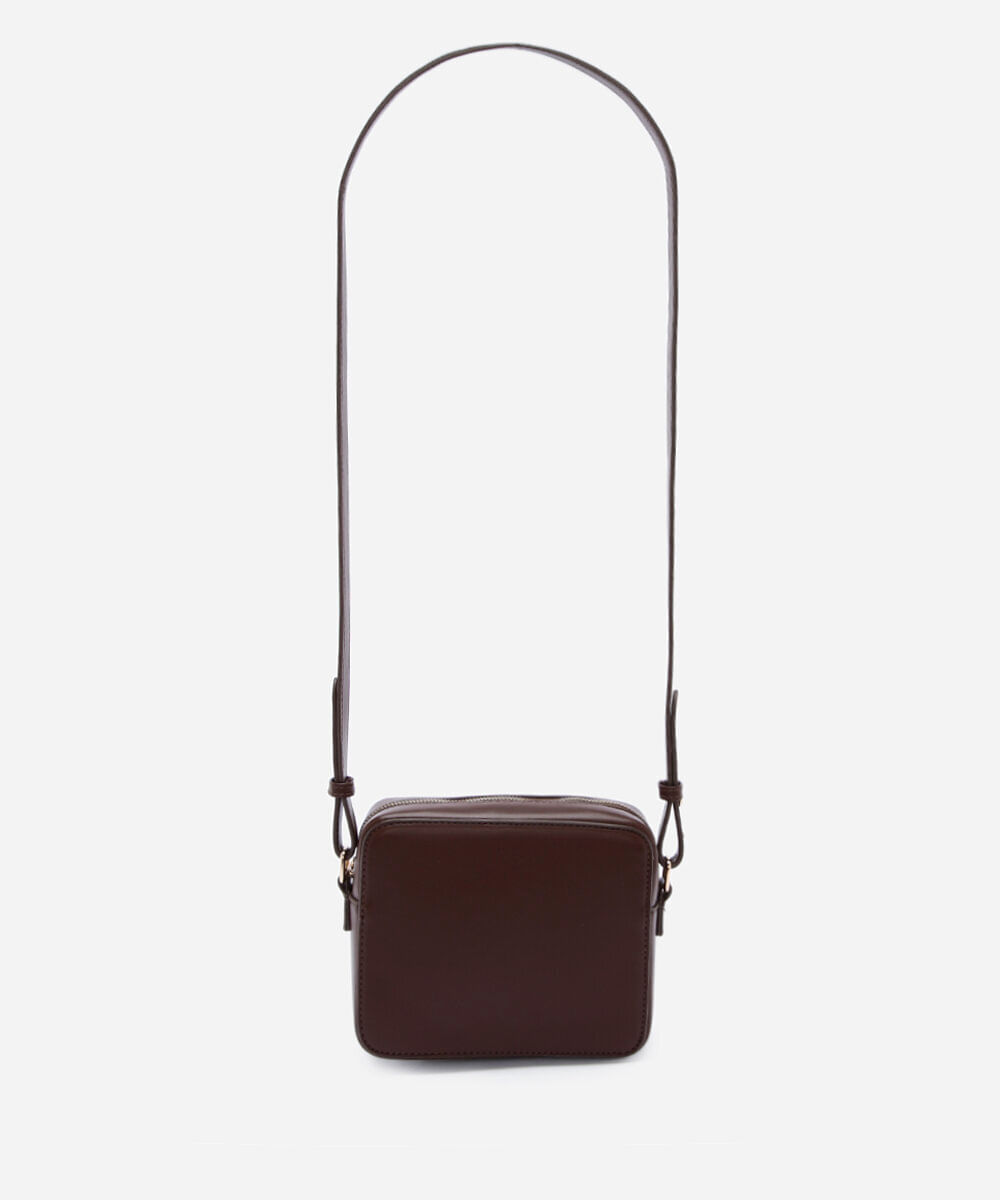 bolsa tiracolo feminina de pu marrom