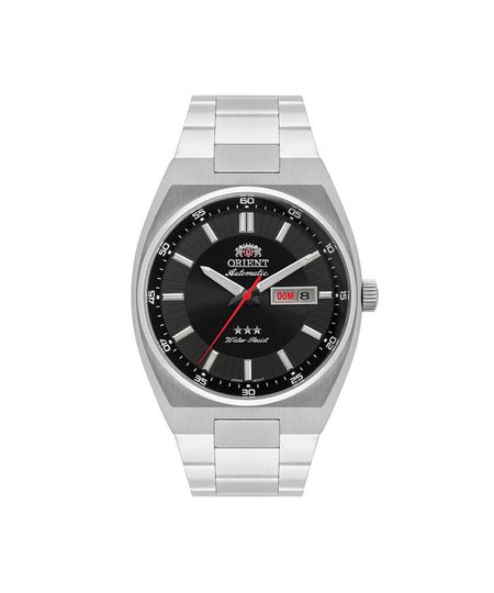 relógio masculino orient automático analógico calendário 469ss087nh p1sx prateado UNICO