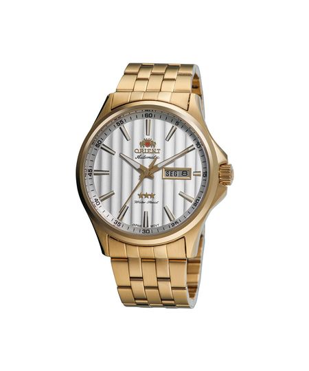 relógio masculino orient automático analógico calendário 469gp043nh s1kx dourado UNICO