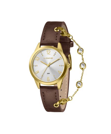 kit relógio feminino lince analógico lrc4876l34 s2nx dourado UNICO