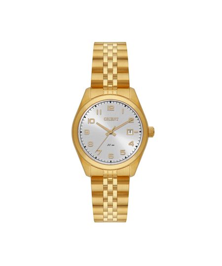 relógio feminino orient analógico calendário fgss1263 b2kx dourado UNICO