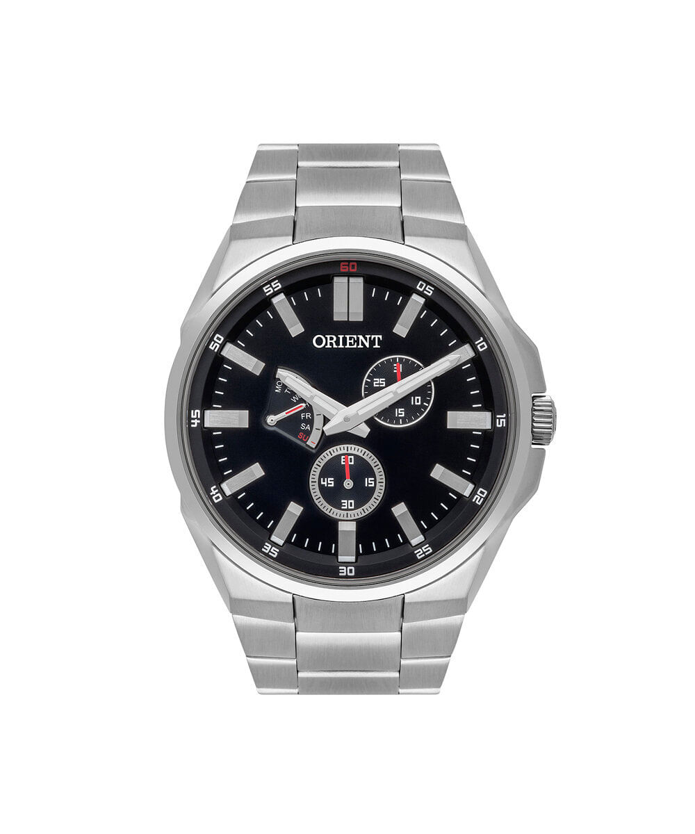 relógio masculino orient multifunção mbssm087 p1sx prateado