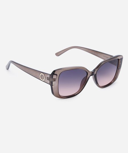 óculos de sol feminino quadrado de acetato triton preto UNICO