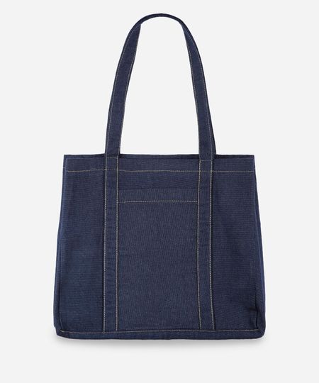 bolsa tote feminina jeans  azul UNICO