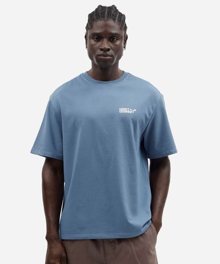 camiseta masculina com algodão manga curta estampada azul M