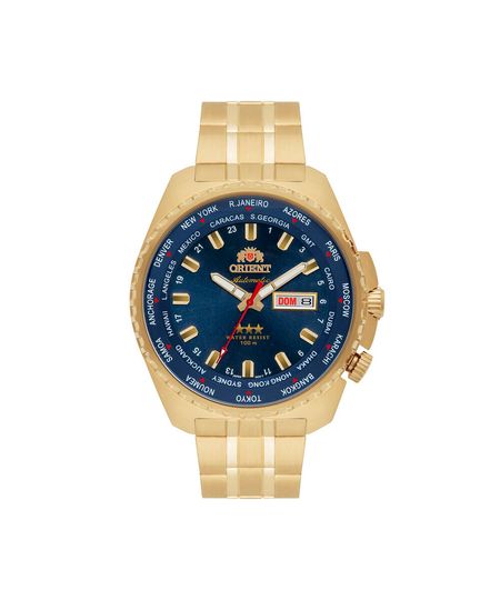 relógio masculino orient automático analógico calendário 469gp057nh d1kx dourado UNICO