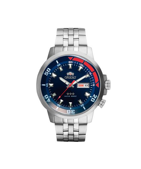 relógio masculino orient automático analógico calendário 469ss058nh d1sx prateado UNICO